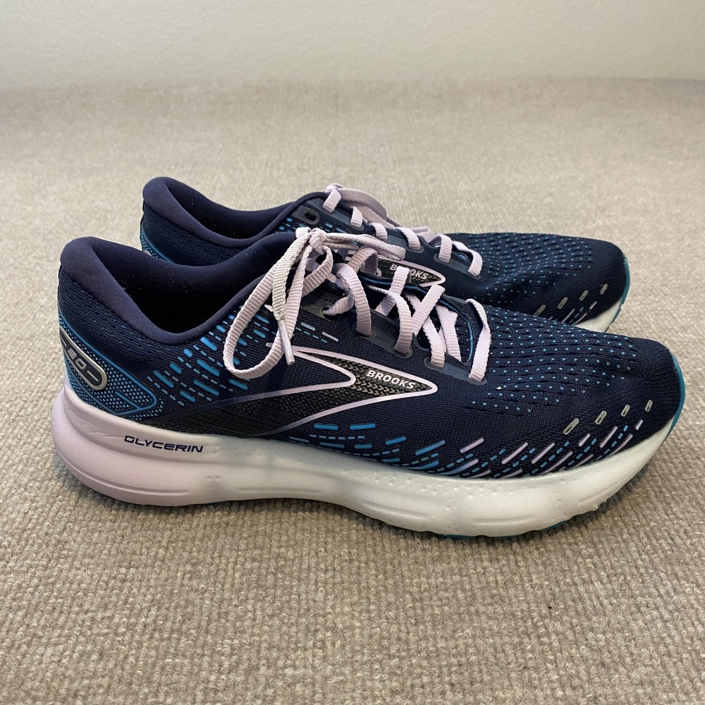 Brooks Glycerin 20 Running Shoes Womens Size 10 Blue Cushioned 1203691B499